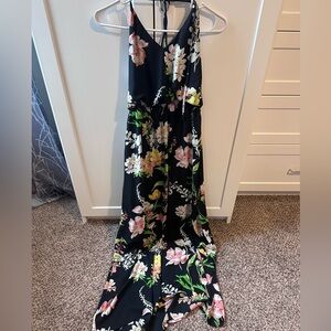Stella Luce Black Floral Maxi Dress
